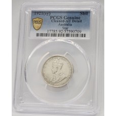 AUSTRALIA 1921 . ONE 1 SHILLING . STAR . PCGS GENUINE